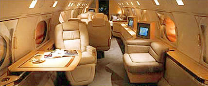 Interior de la Gulfstream V / G-V Private Jet