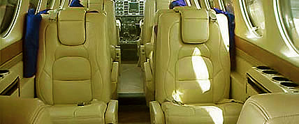 Interior de la King Air 350 Turbo Prop Chrater