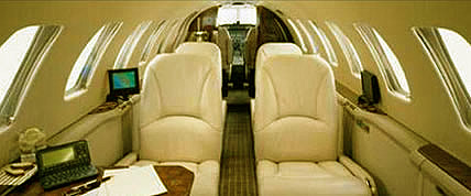Interior de la Encore Cita Private Jet