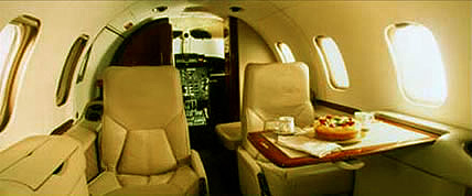 Interior de la Jet privado Learjet 35A